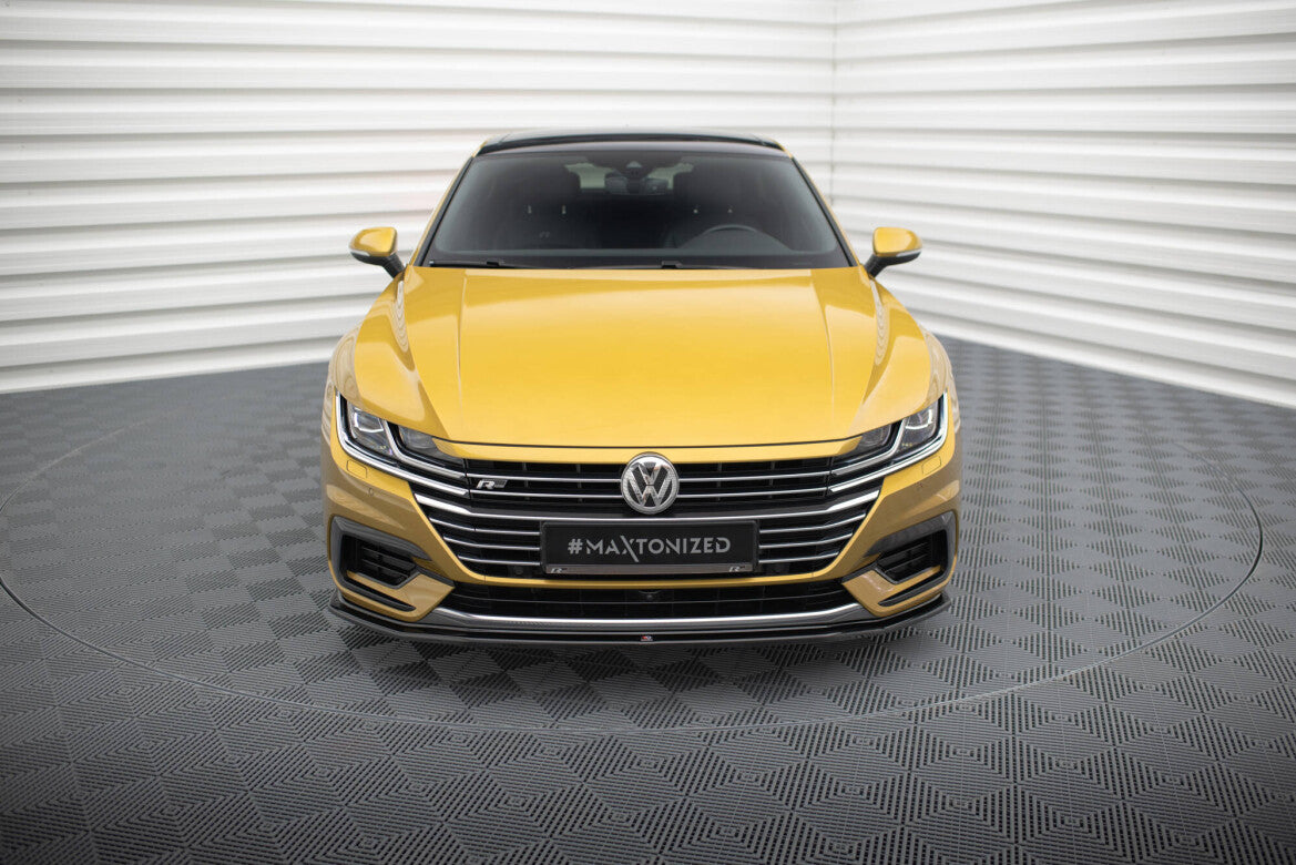 Frontlippe V.1 passend für VW Arteon R-Line Limousine / Shooting Brake Mk1 schwarz Hochglanz
