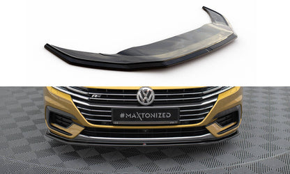 Frontlippe V.1 passend für VW Arteon R-Line Limousine / Shooting Brake Mk1 schwarz Hochglanz