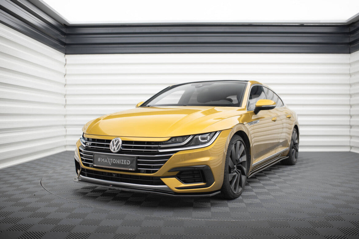 Frontlippe V.1 passend für VW Arteon R-Line Limousine / Shooting Brake Mk1 schwarz Hochglanz