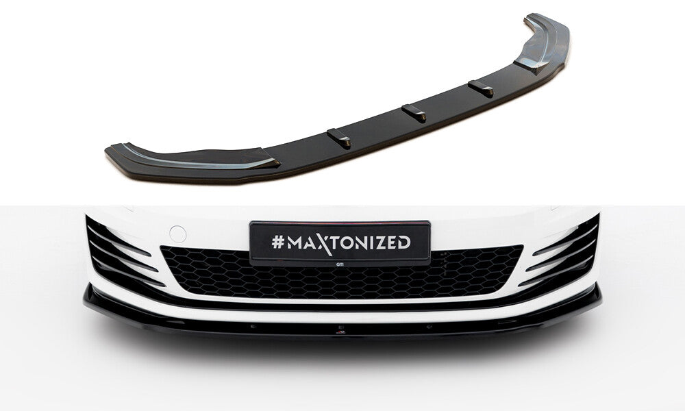 Frontlippe V.1 passend für VW Golf 7 GTI schwarz Hochglanz