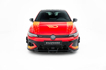 Frontlippe V.1 passend für VW Golf GTI Clubsport Mk8 FL schwarz Hochglanz