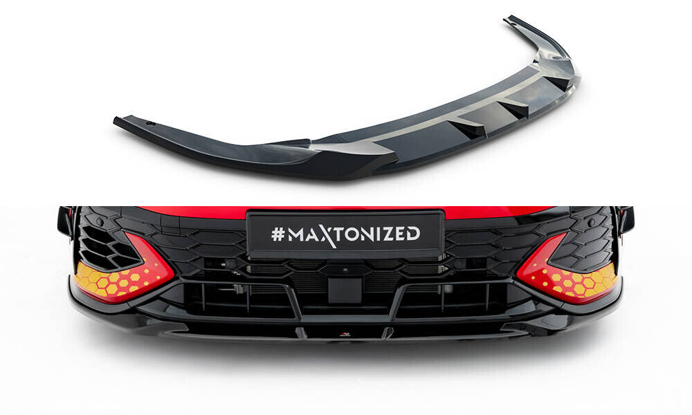 Frontlippe V.1 passend für VW Golf GTI Clubsport Mk8 FL schwarz Hochglanz