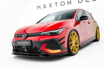 Frontlippe V.1 passend für VW Golf GTI Clubsport Mk8 FL schwarz Hochglanz