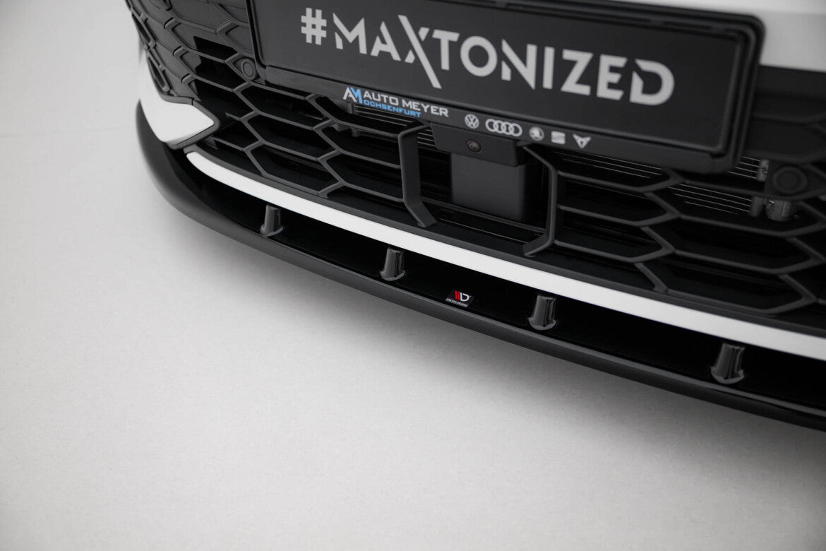 Frontlippe V.1 passend für VW Golf GTI / GTE / R-Line Mk8 FL schwarz Hochglanz