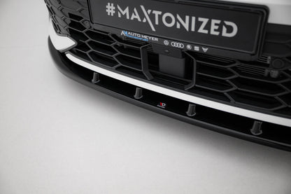 Frontlippe V.1 passend für VW Golf GTI / GTE / R-Line Mk8 FL schwarz Hochglanz