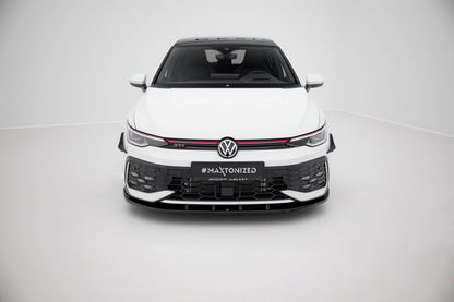 Frontlippe V.1 passend für VW Golf GTI / GTE / R-Line Mk8 FL schwarz Hochglanz