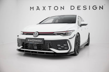 Frontlippe V.1 passend für VW Golf GTI / GTE / R-Line Mk8 FL schwarz Hochglanz