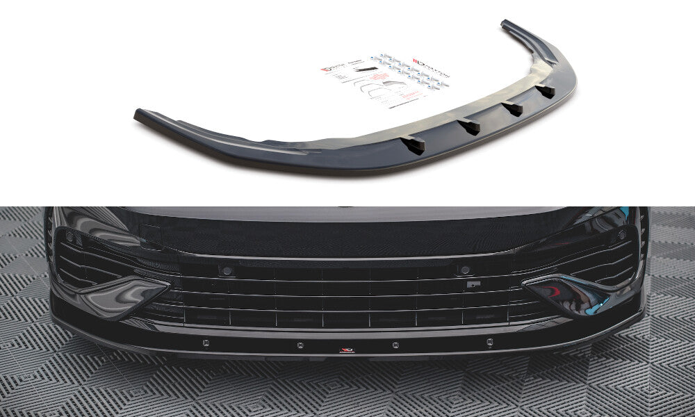 Frontlippe V.1 passend für VW Golf R Hatchback / Variant Mk8 schwarz Hochglanz
