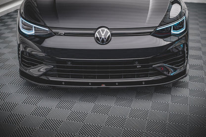 Frontlippe V.1 passend für VW Golf R Hatchback / Variant Mk8 schwarz Hochglanz