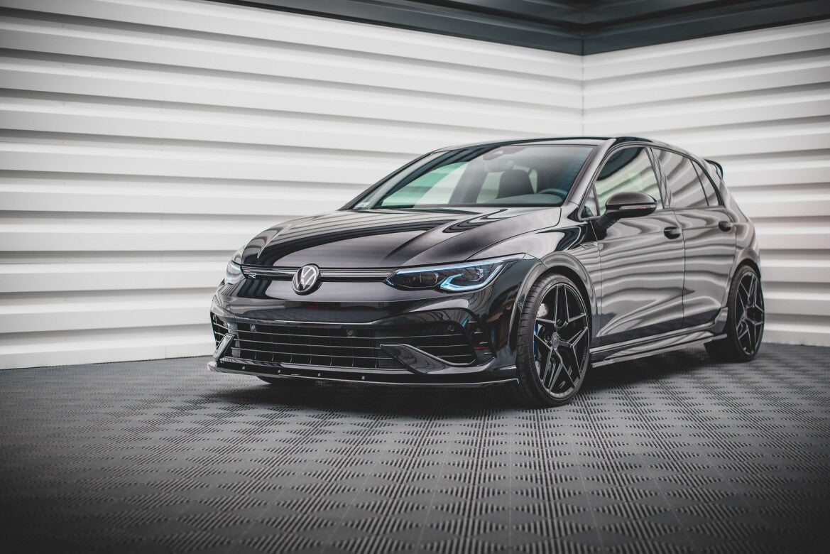 Frontlippe V.1 passend für VW Golf R Hatchback / Variant Mk8 schwarz Hochglanz