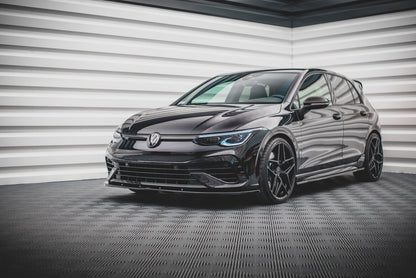 Frontlippe V.1 passend für VW Golf R Hatchback / Variant Mk8 schwarz Hochglanz