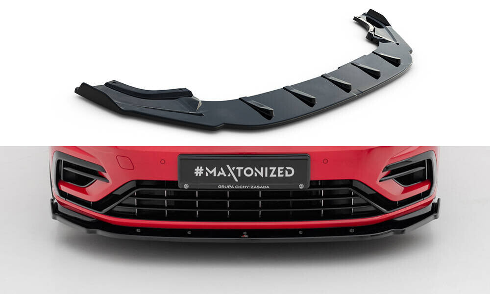 Frontlippe V.1 passend für VW Golf R / R-Line Mk7 FL schwarz Hochglanz