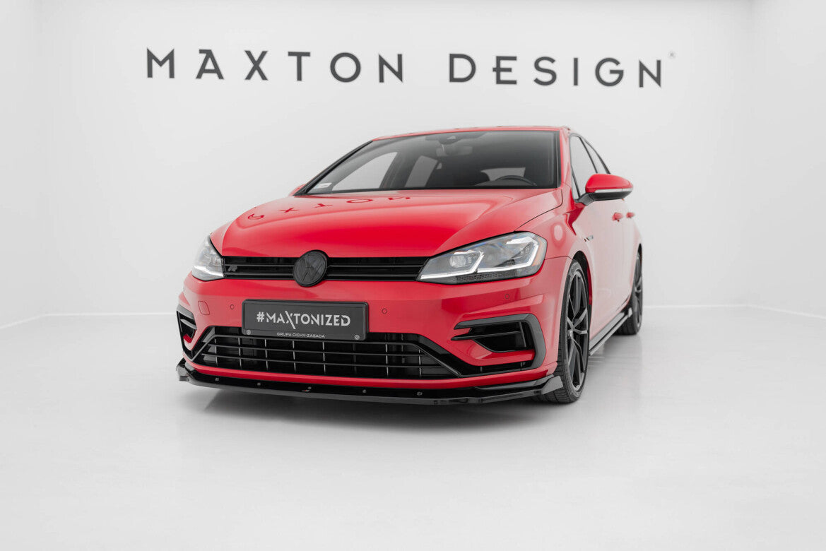 Frontlippe V.1 passend für VW Golf R / R-Line Mk7 FL schwarz Hochglanz