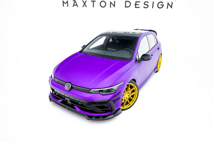 Frontlippe V.1 passend für VW Golf R Variant Mk8 FL schwarz Hochglanz