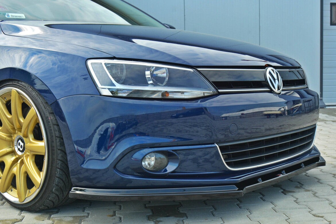 Frontlippe V.1 passend für VW Jetta 6 schwarz Hochglanz