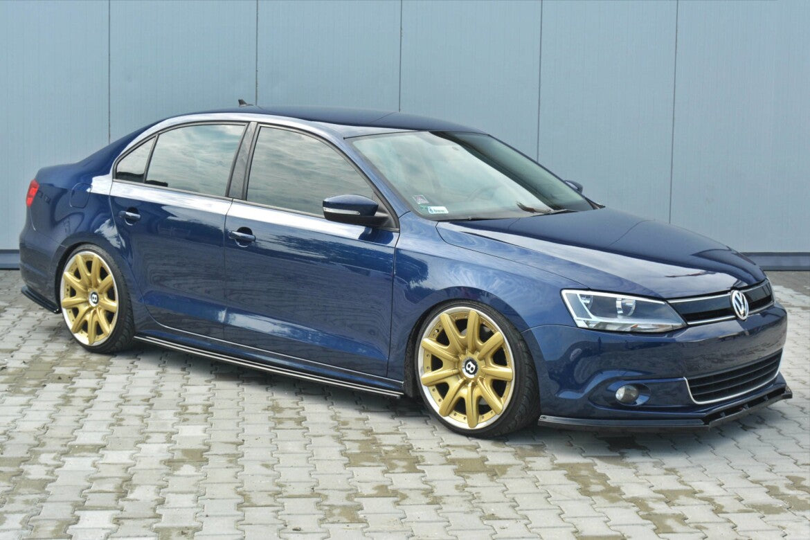 Frontlippe V.1 passend für VW Jetta 6 schwarz Hochglanz