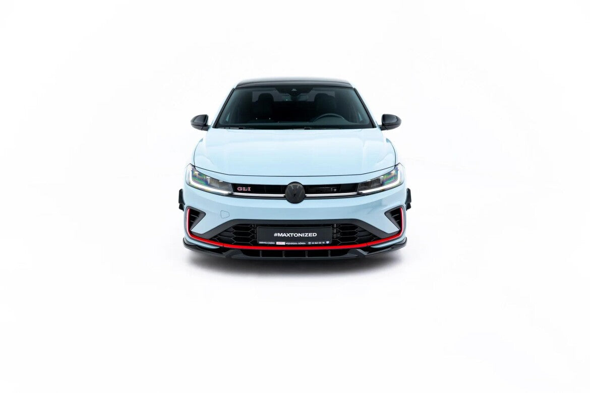 Frontlippe V.1 passend für VW Jetta GLI Mk7 Facelift 2 schwarz Hochglanz