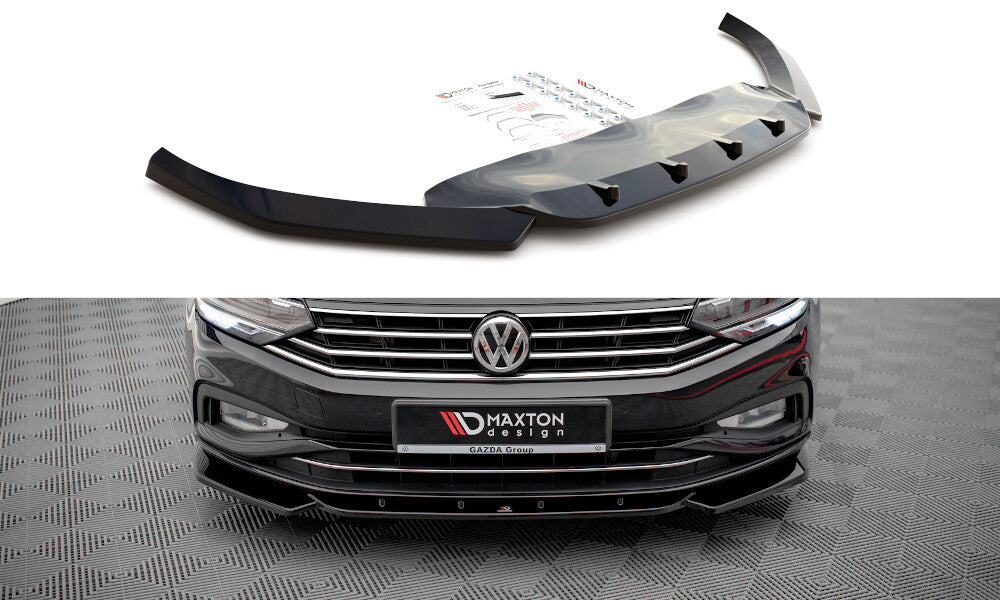 Frontlippe V.1 passend für VW Passat B8 FL schwarz Hochglanz