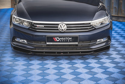 Frontlippe V.1 passend für VW Passat B8 schwarz Hochglanz