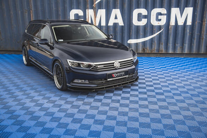 Frontlippe V.1 passend für VW Passat B8 schwarz Hochglanz