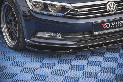 Frontlippe V.1 passend für VW Passat B8 schwarz Hochglanz