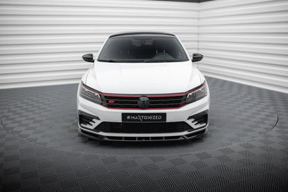 Frontlippe V.1 passend für VW Passat GT B8 FL USA schwarz Hochglanz