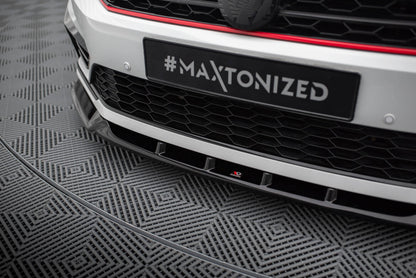 Frontlippe V.1 passend für VW Passat GT B8 FL USA schwarz Hochglanz