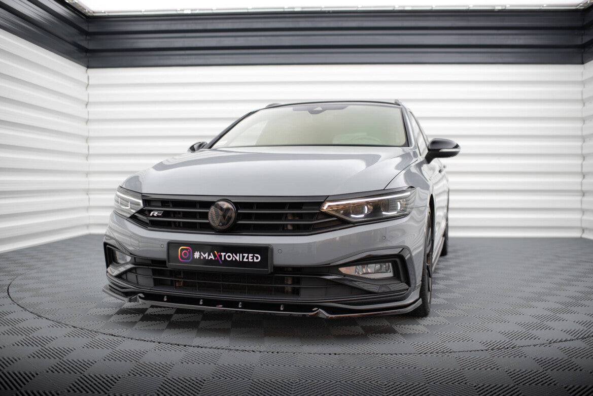 Frontlippe V.1 passend für VW Passat R-Line B8 FL schwarz Hochglanz