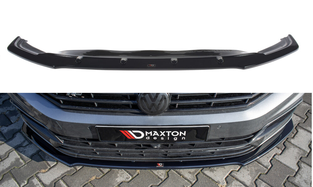 Frontlippe V.1 passend für VW Passat R-Line B8 schwarz Hochglanz
