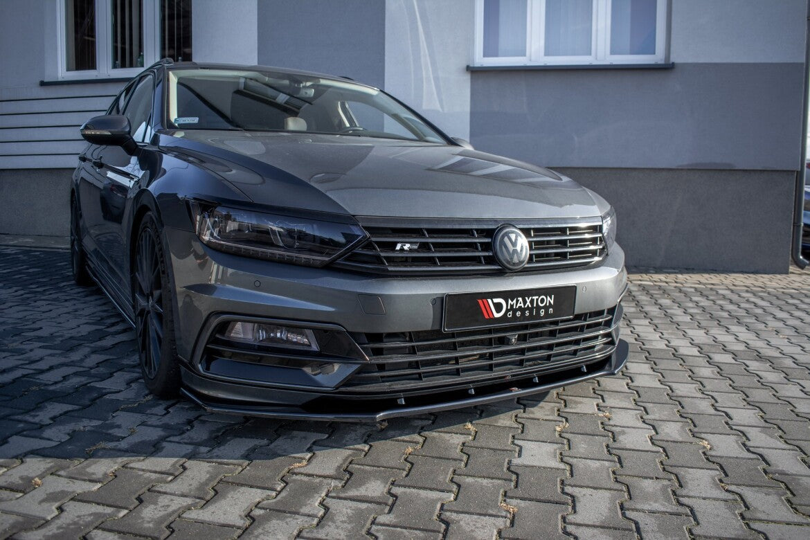 Frontlippe V.1 passend für VW Passat R-Line B8 schwarz Hochglanz