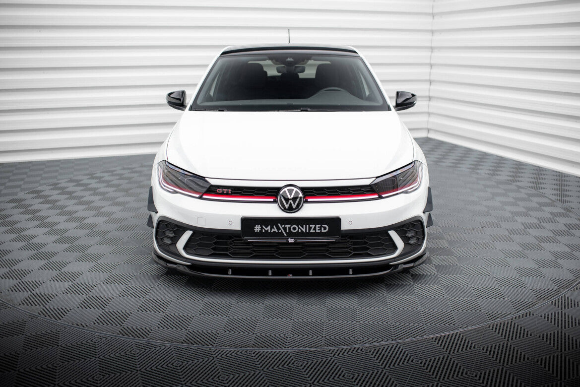 Frontlippe V.1 passend für VW Polo GTI Mk6 FL schwarz Hochglanz
