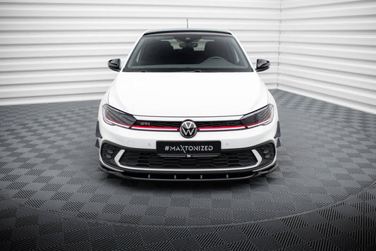 Frontlippe V.1 passend für VW Polo GTI Mk6 FL schwarz Hochglanz