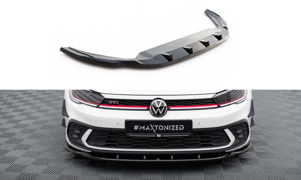 Frontlippe V.1 passend für VW Polo GTI Mk6 FL schwarz Hochglanz
