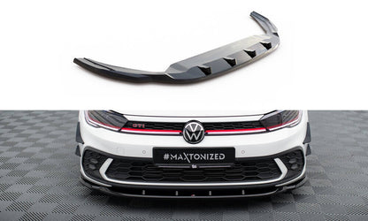 Frontlippe V.1 passend für VW Polo GTI Mk6 FL schwarz Hochglanz