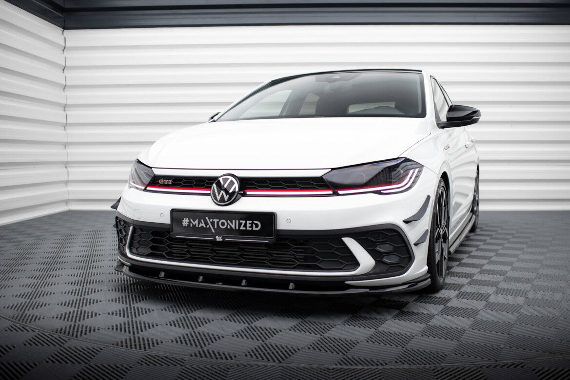 Frontlippe V.1 passend für VW Polo GTI Mk6 FL schwarz Hochglanz
