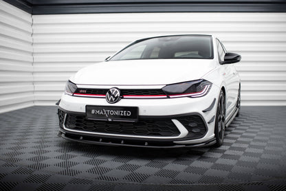Frontlippe V.1 passend für VW Polo GTI Mk6 FL schwarz Hochglanz