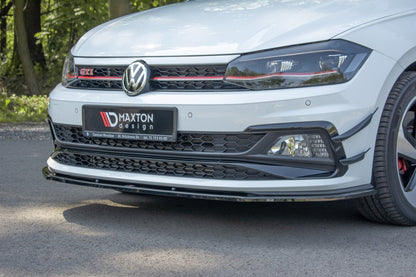 Frontlippe V.1 passend für VW Polo GTI / R-line Mk6 schwarz Hochglanz