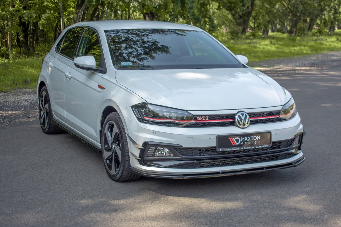 Frontlippe V.1 passend für VW Polo GTI / R-line Mk6 schwarz Hochglanz