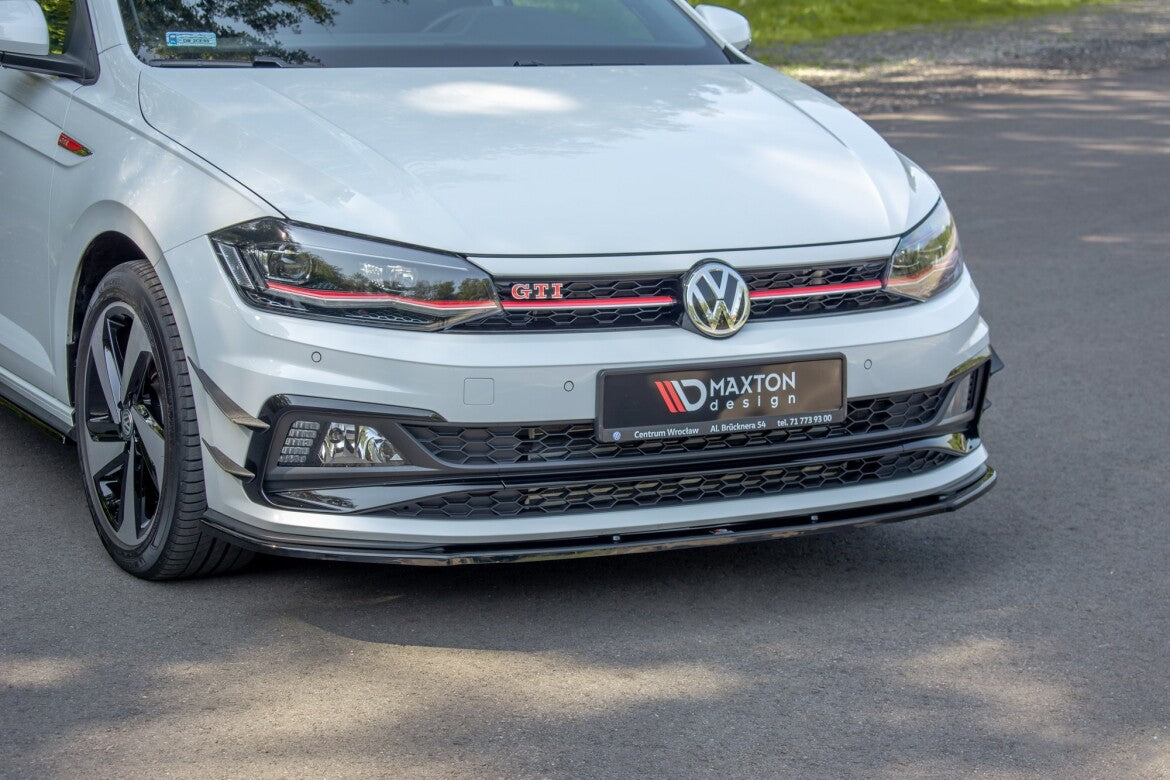 Frontlippe V.1 passend für VW Polo GTI / R-line Mk6 schwarz Hochglanz