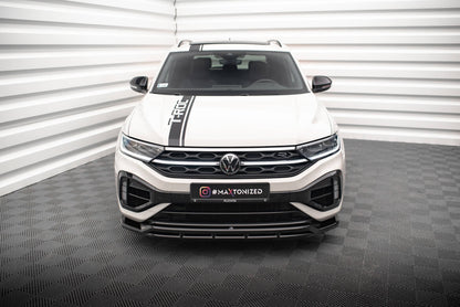Frontlippe V.1 passend für VW T-Roc R / R-Line Mk1 FL schwarz Hochglanz