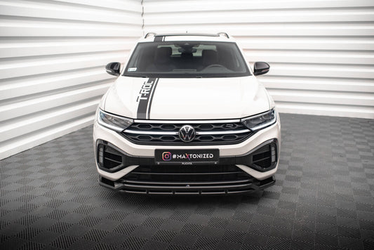 Frontlippe V.1 passend für VW T-Roc R / R-Line Mk1 FL schwarz Hochglanz