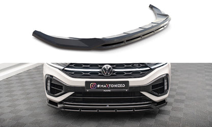 Frontlippe V.1 passend für VW T-Roc R / R-Line Mk1 FL schwarz Hochglanz