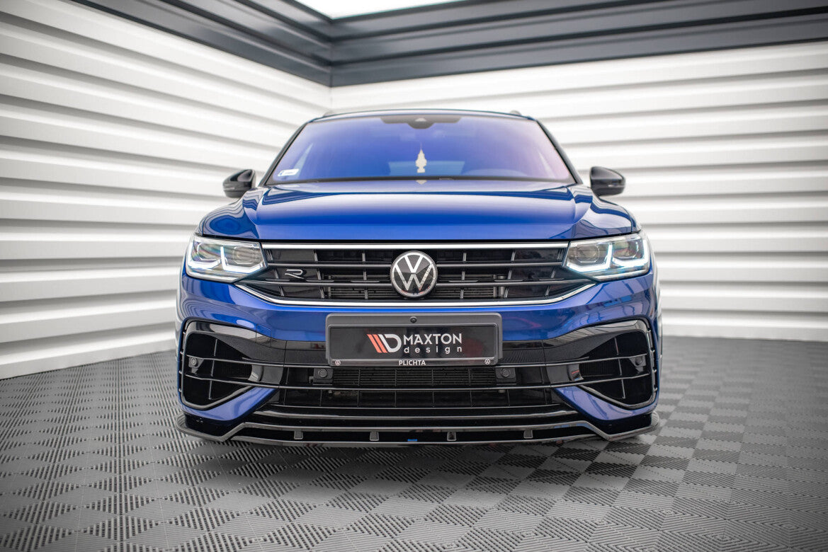 Frontlippe V.1 passend für VW Tiguan R / R-Line Mk2 FL schwarz Hochglanz