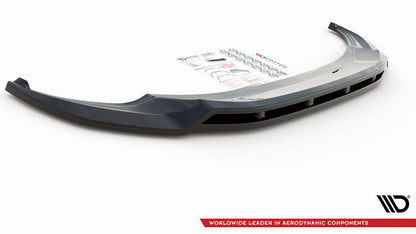 Frontlippe V.1 passend für VW Tiguan R / R-Line Mk2 FL schwarz Hochglanz