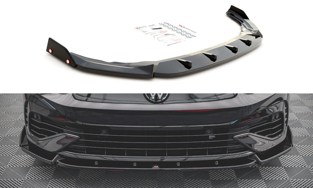 Frontlippe V.2 + Flaps passend für VW Golf R Hatchback / Variant Mk8