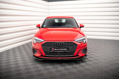 Frontlippe V.2 passend für Audi A3 8Y schwarz Hochglanz