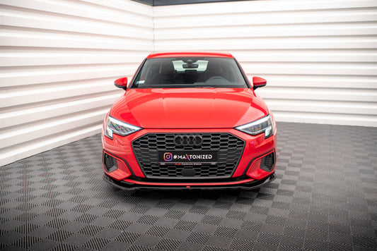 Frontlippe V.2 passend für Audi A3 8Y schwarz Hochglanz