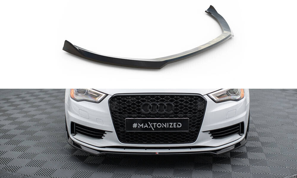 Frontlippe V.2 passend für Audi A3 Limousine 8V schwarz Hochglanz