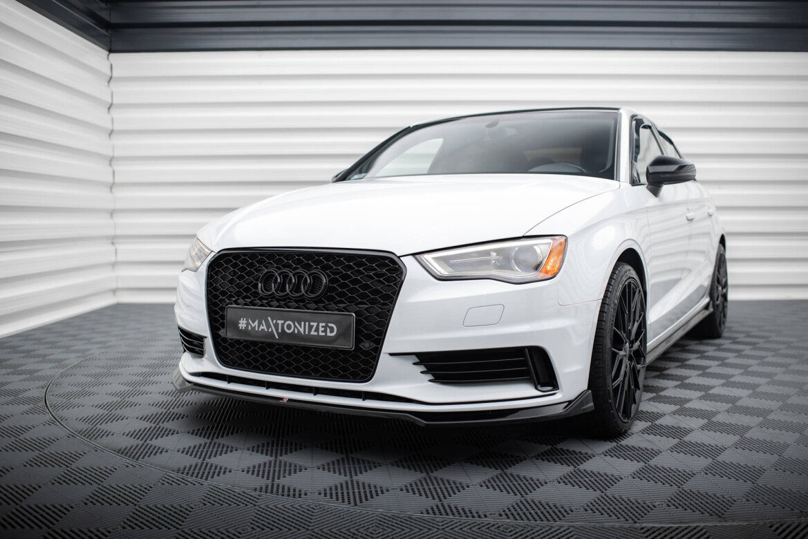 Frontlippe V.2 passend für Audi A3 Limousine 8V schwarz Hochglanz