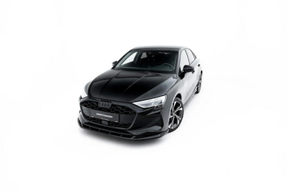 Frontlippe V.2 passend für Audi A3 Limousine 8Y Facelift schwarz Hochglanz